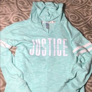 girls mint hoodie